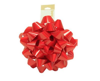 China Lacquer Medium Size Outdoor Christmas Gift Bow 5.5 Inch Diameter Red Yellow Green for sale