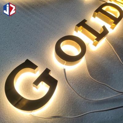 China Stainless Structure LED Backlit Signage Waterproof Illuminated Signage Letters for sale