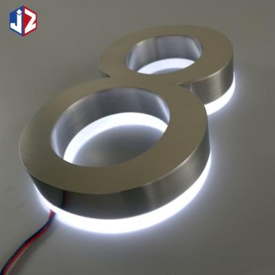 China Las letras de canal de acero inoxidables del LED del tablero retroiluminado montado en la pared LED de la muestra firman en venta