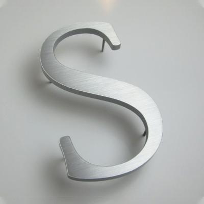China Letras durables largas del metal 3D de los SS 304 para el tamaño modificado para requisitos particulares pared del color en venta