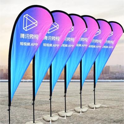 China Advertising Aluminium Feather Beach Flag 3.5m Eco Friendly Customized for sale