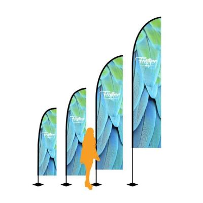 China OEM 3.4m Outdoor Banner Flags Feather Flag Banners For Advertising Promotion for sale