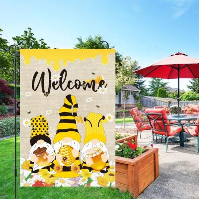 China Double Sided Polyester Garden Banner Promotional Sublimation Heat Transfer Printing for sale