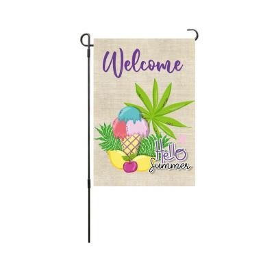 China Knitted Polyester Double Sided Garden Flag 30x45cm Easy Installation for sale