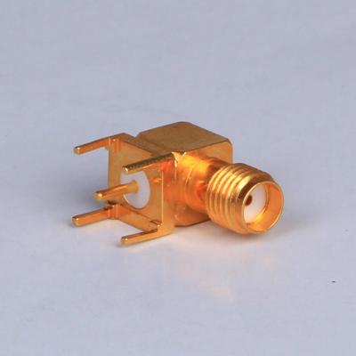 China SMA female Right Angle PCB Mount connector for sale