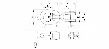 Quality Jaw End Swivel Galvanized High Tensile Carbon Steel For Rigging G-403 for sale