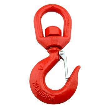 Quality Plain Finish High Strength Steel Forklift Lifting Hoist Swivel Hook for sale