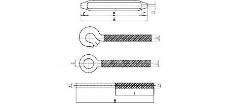 Quality JAPAN TYPE Heavy Industry Stainless Steel Frame Turnbuckles With Eye And Hook for sale