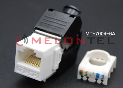 China Compact Network Keystone Snap In Jack RJ45 CAT6A Modular Toolless Long Lifespan for sale