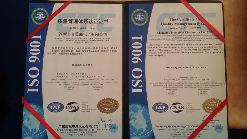 ISO9001 - Shenzhen Shinelink Technology Ltd