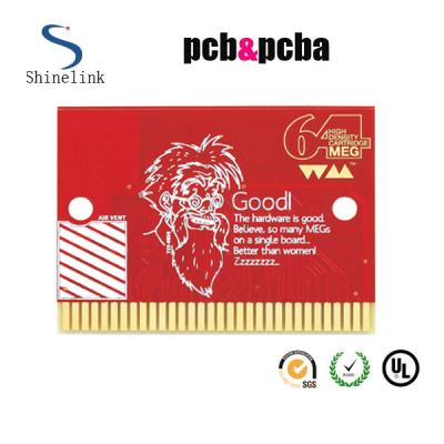 Chine Panneau à simple face de carte PCB de soldermask rouge, carte avec le doigt d'or à vendre
