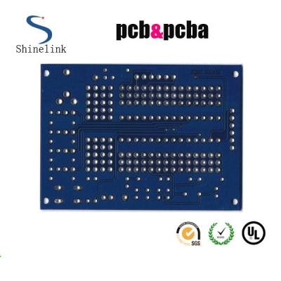 China Glass fiber double sided prototype pcb with blue soldermask 2 layers pcb for sale