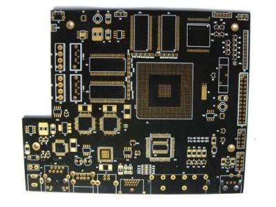 China Zwarte soldermaskpcb HDI multilayer met onderdompelings gouden fabrikant Te koop
