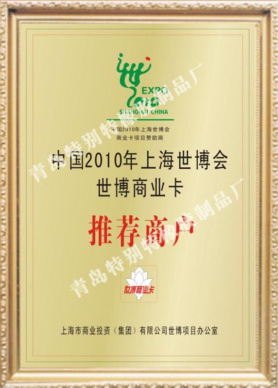 Merchants of Shanghai World Expo Commercial Card Project - Hebei Te Bie Te Rubber Product Co., Ltd.