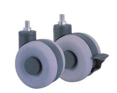 China Iron + Plastic Caster Wheels For Furniture Legs , Replacement Rolling Wheels for sale