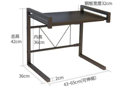 China A micro-ondas personalizada Oven Rack/o armazenamento de aço cozinha do ferro arquiva ajustável à venda