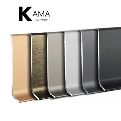 China 100mm  Aluminium Skirting Profile Board Wall Protector  Formaldehyde Free for sale