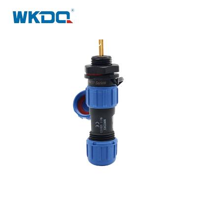 China Male And Female Waterproof Connector Threaded Coupling Wk11 Rear Nut In Line Cable for sale