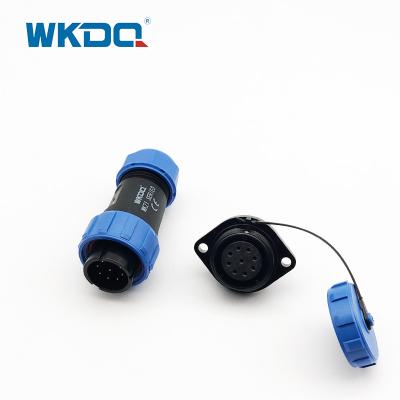 China IP68 Threaded Plug Socket Waterproof Connector Wk21 Flange Plastic Underwater Mateable for sale