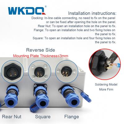 China Circular Multipole Plug Socket Waterproof Connector Wk29 Square Threaded Cable Sp29 for sale