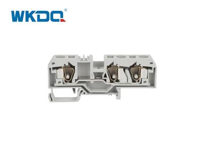 China 284-681 Cable Spring Connector 3 Conductor Through Spring Clamp Terminal Block For Rail Mounted for sale