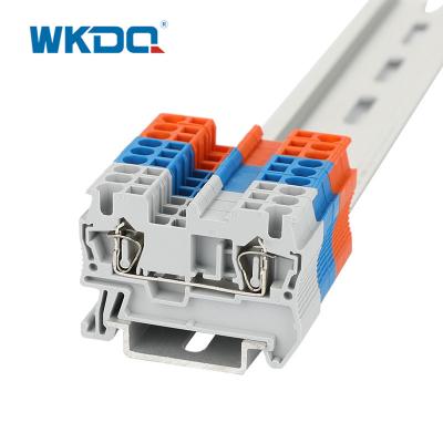 China Tin Plated Nylon PA66 Spring Cage Terminal Blocks 12 AWG for sale