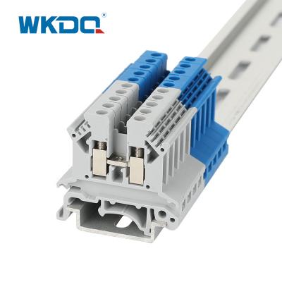 China PA66 Din Rail Screw Terminal Block Flame Proof For Bridging for sale