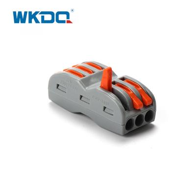 China 2.5mm2 3 Poles Terminal Block Push In Wire Connectors for sale
