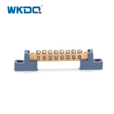 China Netural Terminal Bus Bar Blue Terminal Block With Holder For Home Appliances for sale