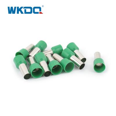 China Terminais isolados da extremidade do cabo das virolas do fio bonde do cadarço do ² de VE7510 0.75mm únicos para a cor verde de fio encalhado à venda