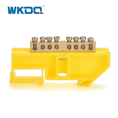 China 500V / PET 17.5A Masseklemme-Sammelschiene-Gelb-Lärm-Schienen-Verteiler zu verkaufen