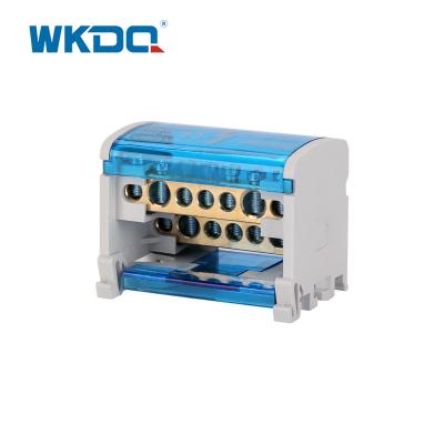 China Durable Busbar Power Distribution Terminal Cabinet , Power Distribution Box UK 207 In Grey and Blue Color for sale