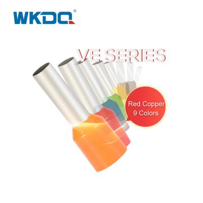China VE1008 1.0mm² Ferrule Wire Connectors Tail Tubular Electrical Wire Terminal Ends Plastic Collar For Stranded Wire for sale