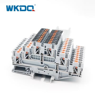 China DIN Rail NS 35 Push In Connection Terminal Blocks Interconnection Type for sale