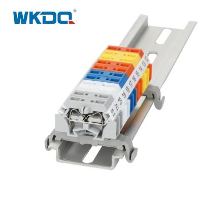 China 261-331 Spring Clamp Terminal Block Double Pole  Feed Through 2 Conductors for sale