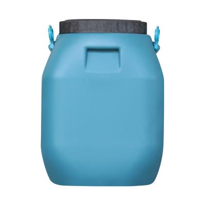 China cubo desprendible ISO9001 químico del tambor plástico azul del barril del cuadrado 50L en venta