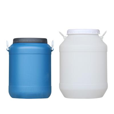 China Translucent Food Grade Plastic Barrel Drum 50L Removable Round for sale