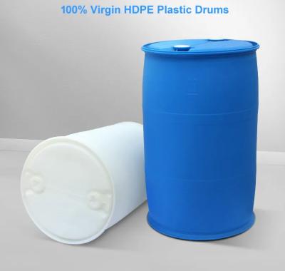 China 200L Plastic Chemical Barrel Blue Reusable Multifunction Closed Top for sale