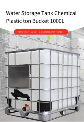 China Cilindro plástico do HDPE quadrado químico do tanque de armazenamento de IBC 1000 litros à venda