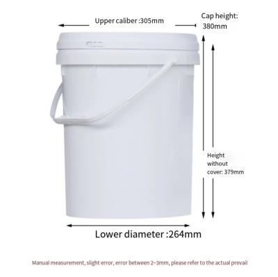 China HDPE plástico durable del barril 20L del tambor de la pintura del cubo con la cubierta PP en venta