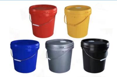 China Thick 1.4mm Empty Plastic Paint Bucket Rustproof Multicolor 20L for sale