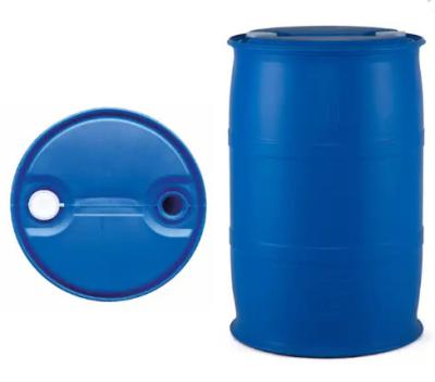 China Chemical Blue Plastic 55 Gallon Drum Barrel 200L Recyclable With Drainage Hole for sale