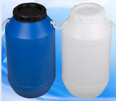 China Tambor químico do HDPE plástico azul superior aberto do cilindro 200L em volta da forma à venda
