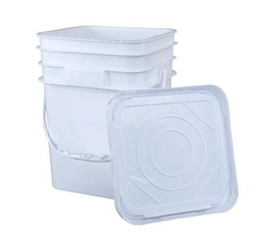 China Hygienic 5 Gallon Water Tank Polyethylene High Density 20L White Bucket for sale