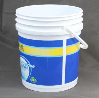 China OEM / ODM 5 Gallon Plastic Paint Bucket HDPE Semi Clear Paint Pail for sale