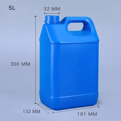 China 5L Plastic Jerry Can Enclosed 5 Liter HDPE Jerry Can With Handle for sale
