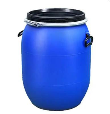 China 100L Plastic Chemical Drum Open Top Ermentation Barrel With Iron Hoop for sale