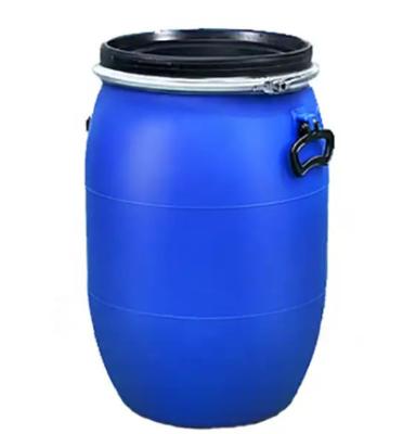 China Barrel Wall Thickness 3-5 Mm 200L Plastic Drum Round Shape Blue for sale