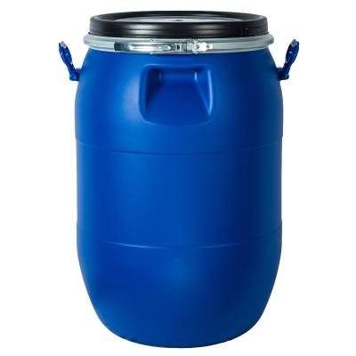 China 60 Litre HDPE Open Top Blue Plastic Drum for sale