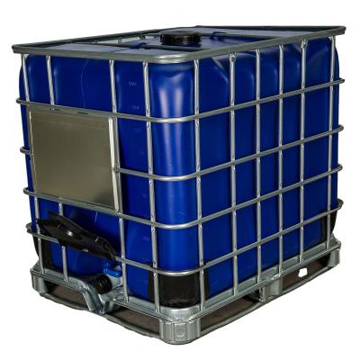 China Medium liquid easy to handle bulk container 1000 L IBC chemical storage tank Blue plastic water storage tank for sale